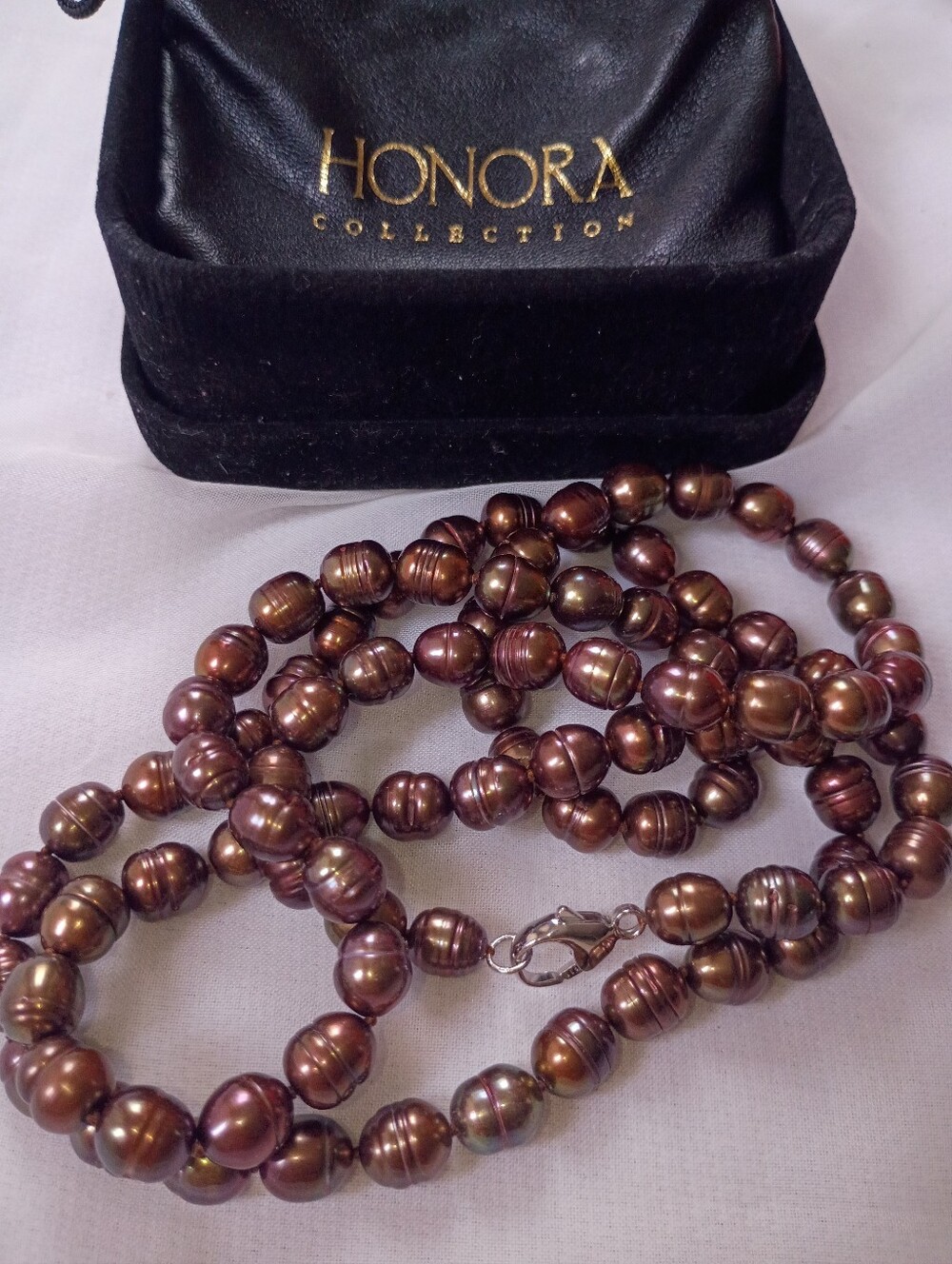 36 Inches Honora Chocolate Brown Freshwater Baroque Pearl Necklace Opera Length